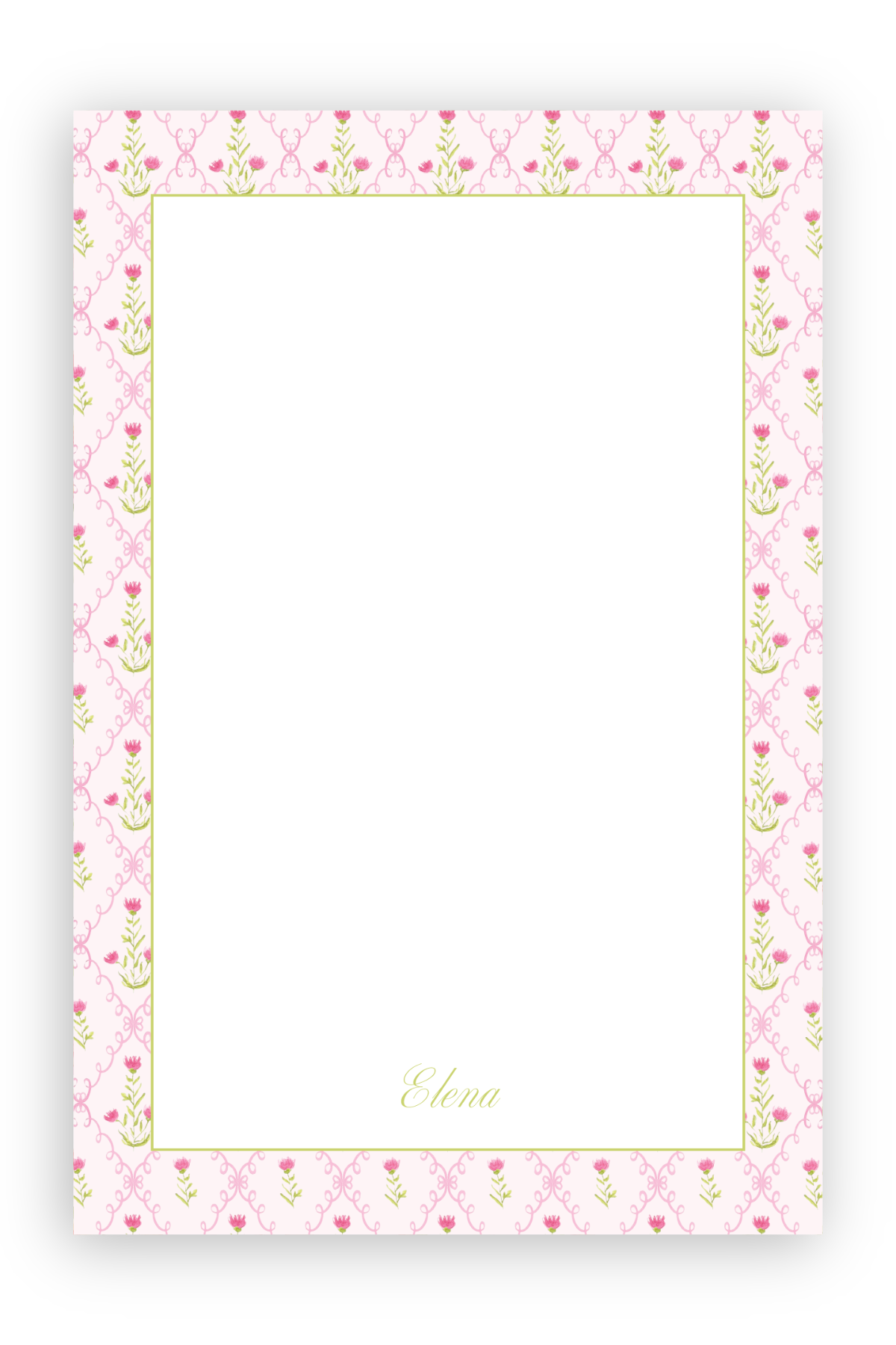 The Pink Trellis Notepad