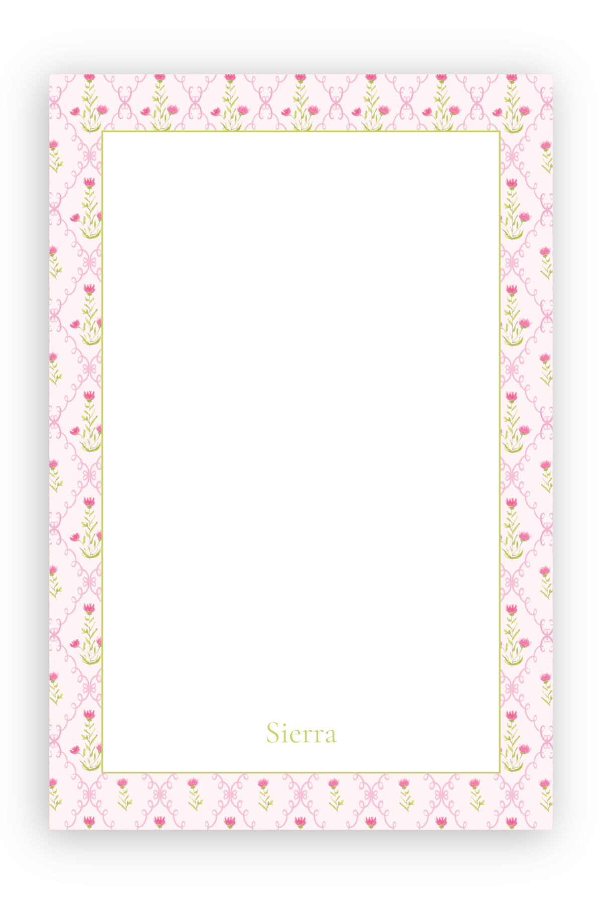 The Pink Trellis Notepad