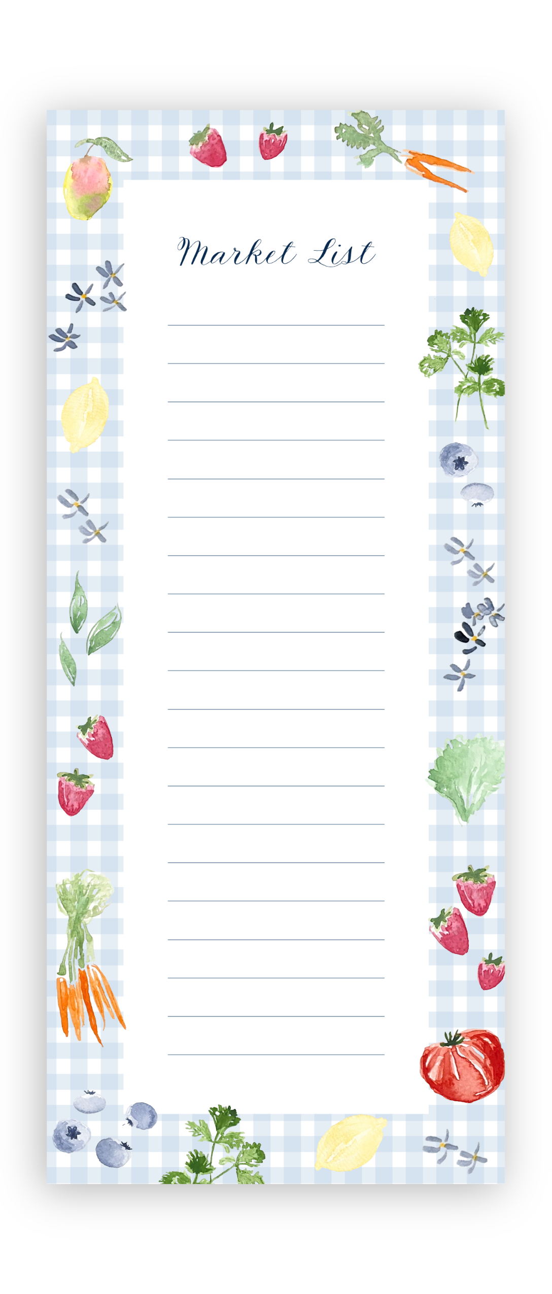 The Market List Notepad