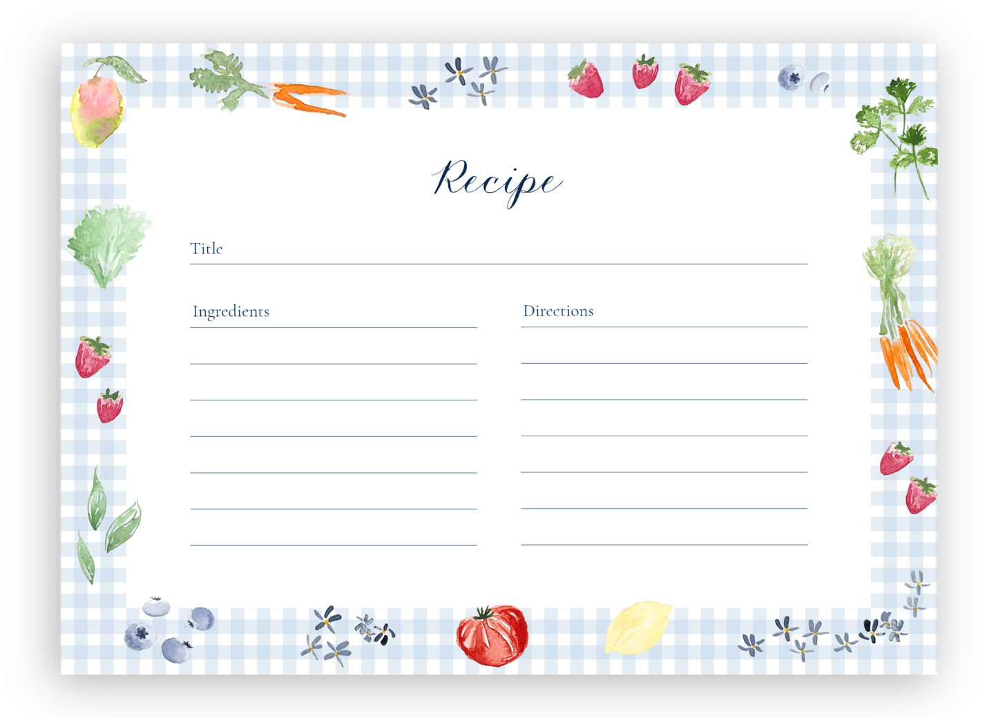 The Market Recipe Cards