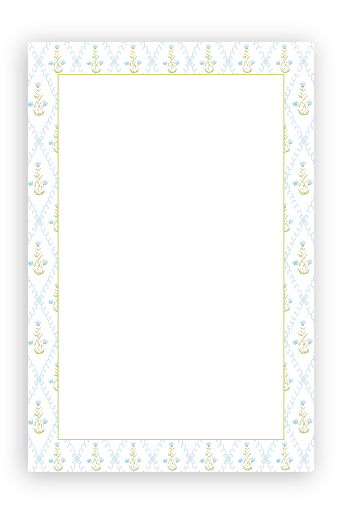 The Blue Trellis Notepad