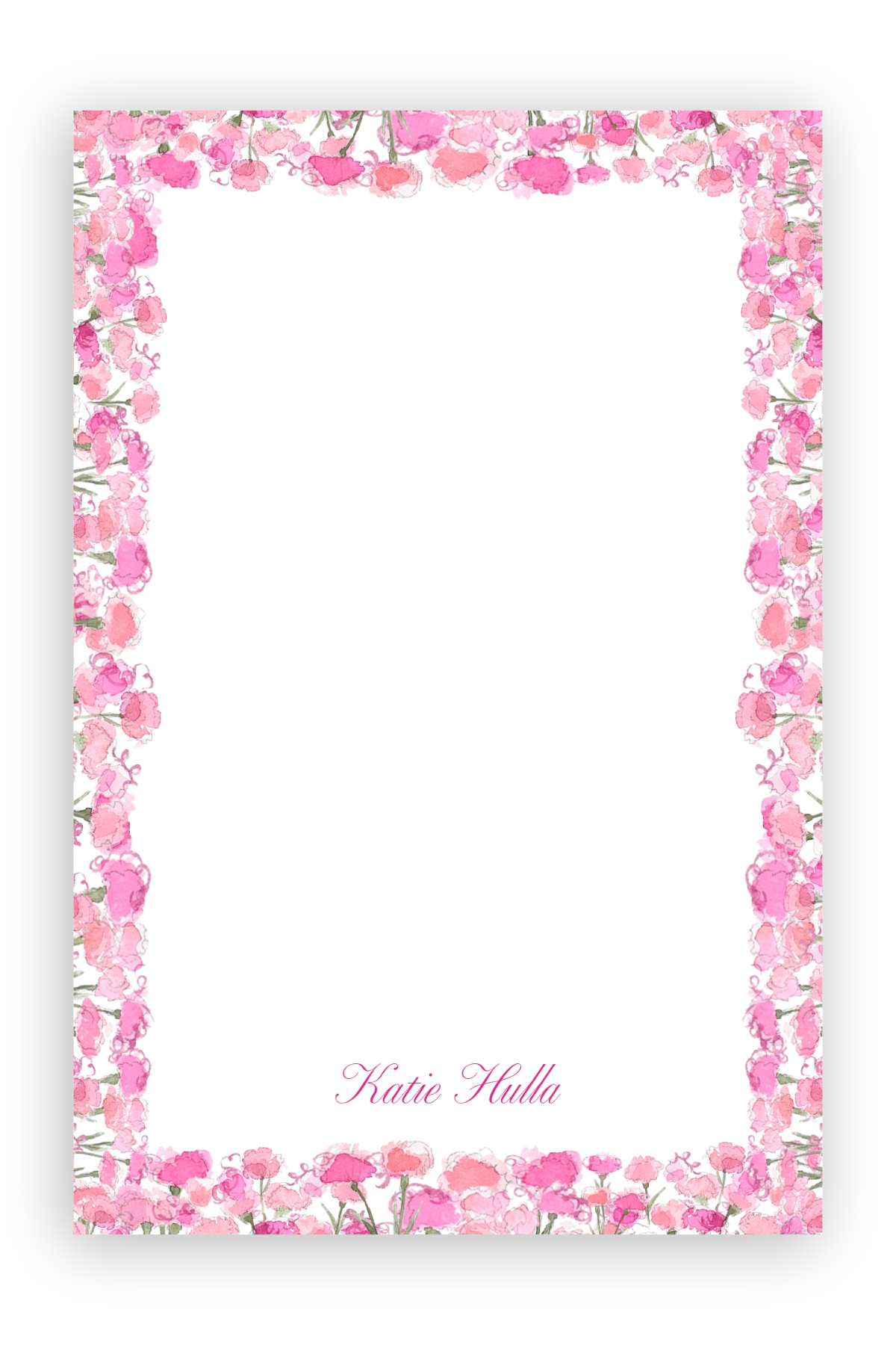 Bubblegum Carnations Notepad