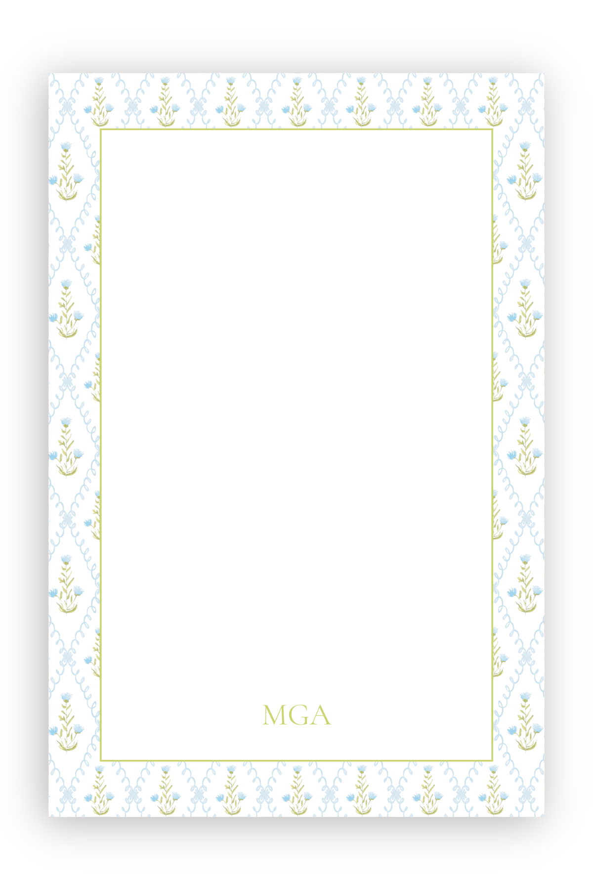 The Blue Trellis Notepad