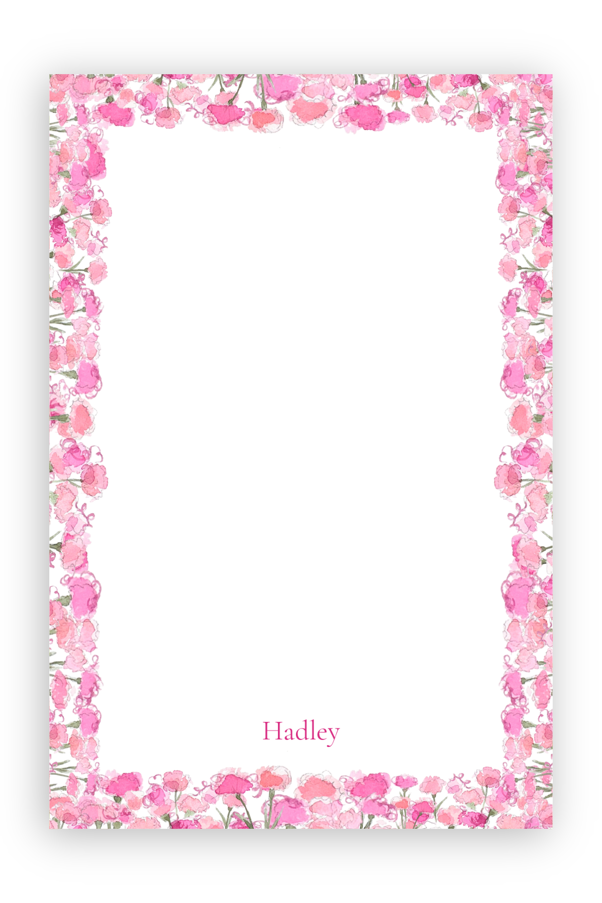 Bubblegum Carnations Notepad