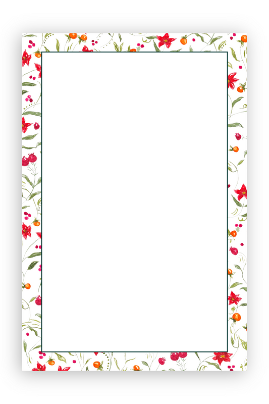 Christmas Poinsettias Notepad