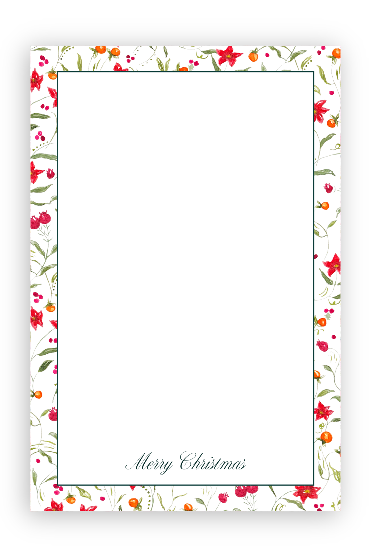 Christmas Poinsettias Notepad
