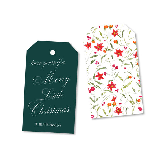 Christmas Poinsettias Gift Tags